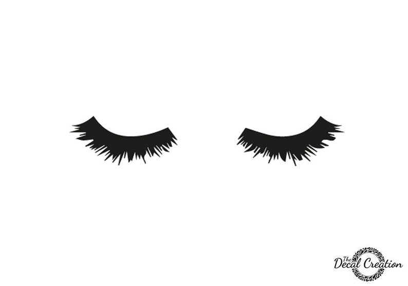Lashes Sticker Eyelash Sticker Lashes Vinyl Lashes Decal Etsy