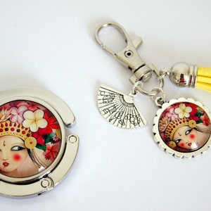 Customizable key ring, bag charm, Travel to Asia, model of your choice image 8