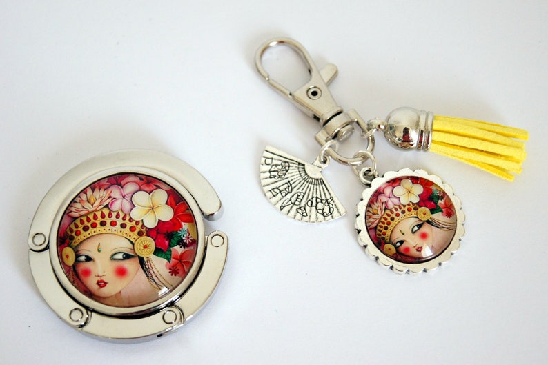 Customizable key ring, bag charm, Travel to Asia, model of your choice image 8