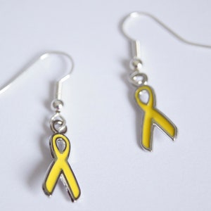 Earrings, Yellow Ribbon, Endometriosis Support image 2