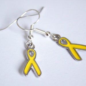 Earrings, Yellow Ribbon, Endometriosis Support image 1