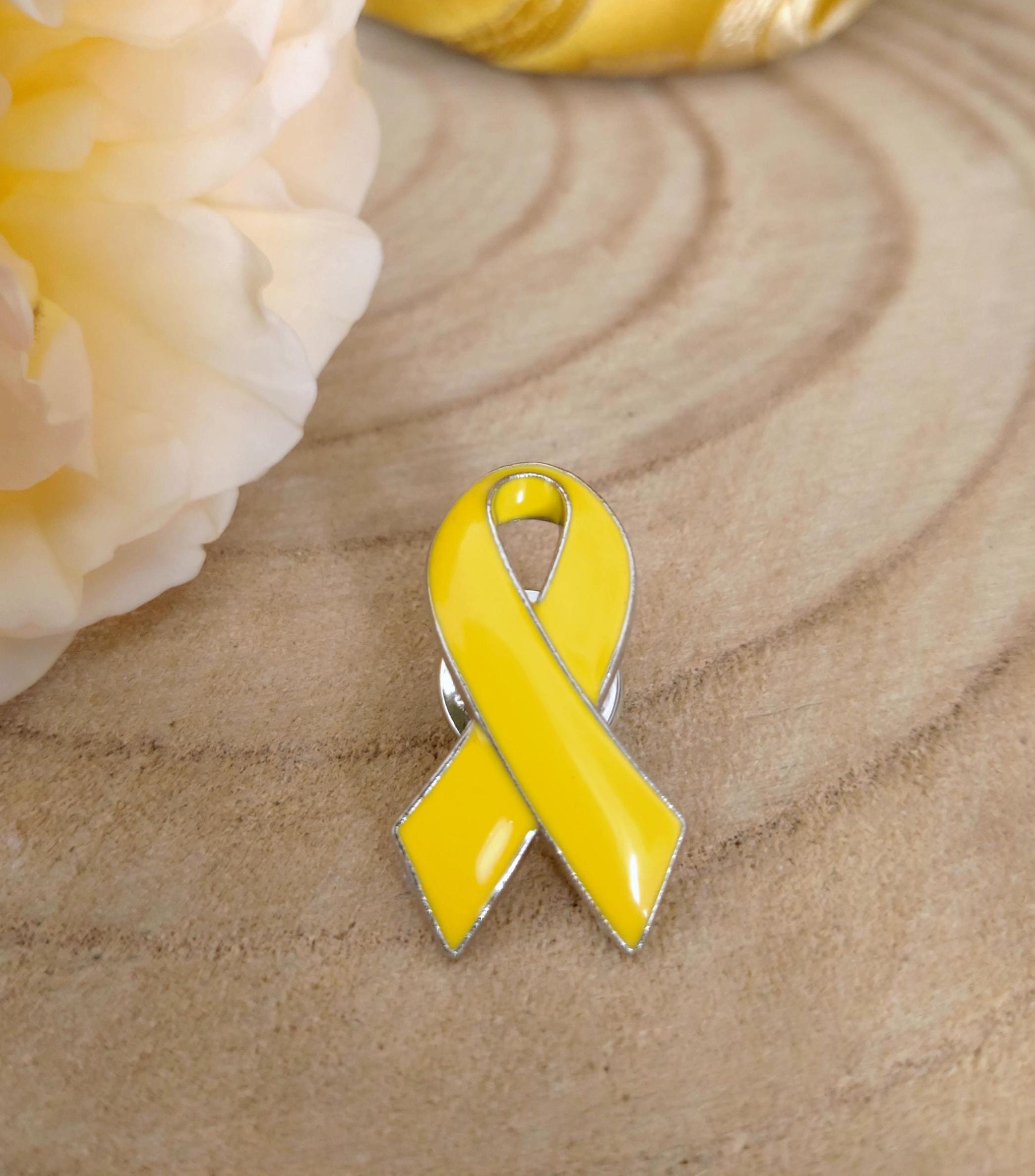 WANDIC 20 Broches à Ruban Jaune, Épingles en Métal Cancer des os Cancer de la Vessie Badge de soutien aux Otages, pour Conscience de l'espoir Activités d'Aide Sociale WANDIC 20 Broches à Ruban Jaune, Épingles en Métal Cancer des os Cancer de la Vessie Badge de soutien aux Otages, pour Conscience de l'espoir Activités d'Aide Sociale