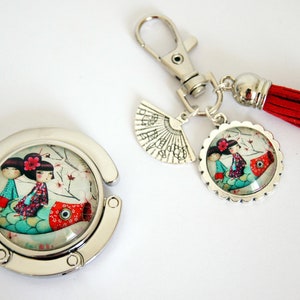 Customizable key ring, bag charm, Travel to Asia, model of your choice image 7