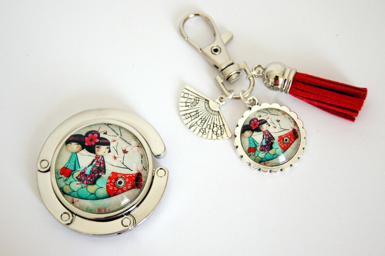 Customizable key ring, bag charm, Travel to Asia, model of your choice image 7