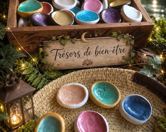 Wellness pebble, anti-stress pebble, soothing stone, worry stone, calming stone made of natural clay, choice of model