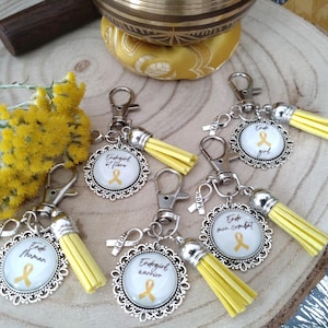 Portachiavi/ciondolo per borsa personalizzabile, supporto per l'endometriosi, messaggio a tua scelta