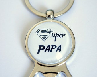 Aanpasbare sleutelhanger, flesopener, flesopener, papa, model naar keuze