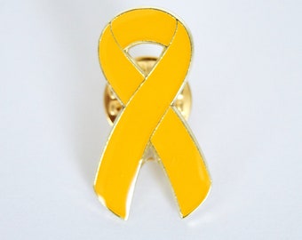 Pins Ruban jaune,Soutien Endometriose