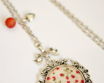 LOVE HEARTS RED - CO019 BUBBLES NECKLACE