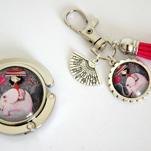 Customizable key ring, bag charm, Travel to Asia, model of your choice image 6