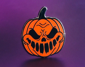 Pumpkin Halloween Pin - Two Variants Soft and Hard Enamel