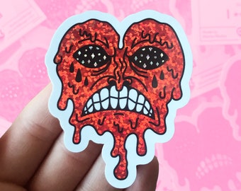 Ik **** Je Glitter Heart Sticker