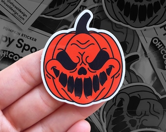 Pumpkin Halloween Vinyl Sticker