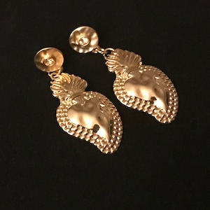 Sacred Heart Ex-Voto earrings pierced dangle
