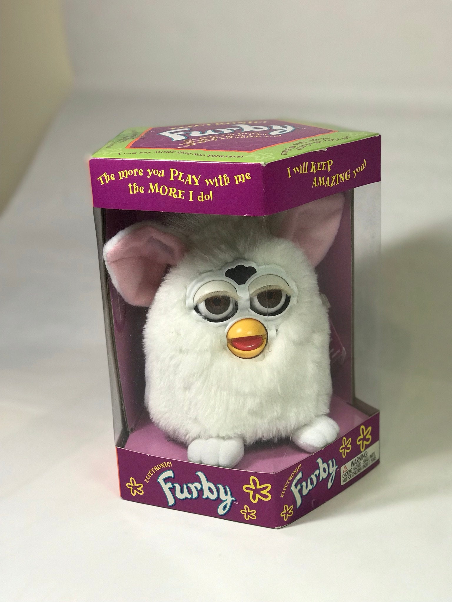 Original Super Rare White Furby First Edition NRFB in picture