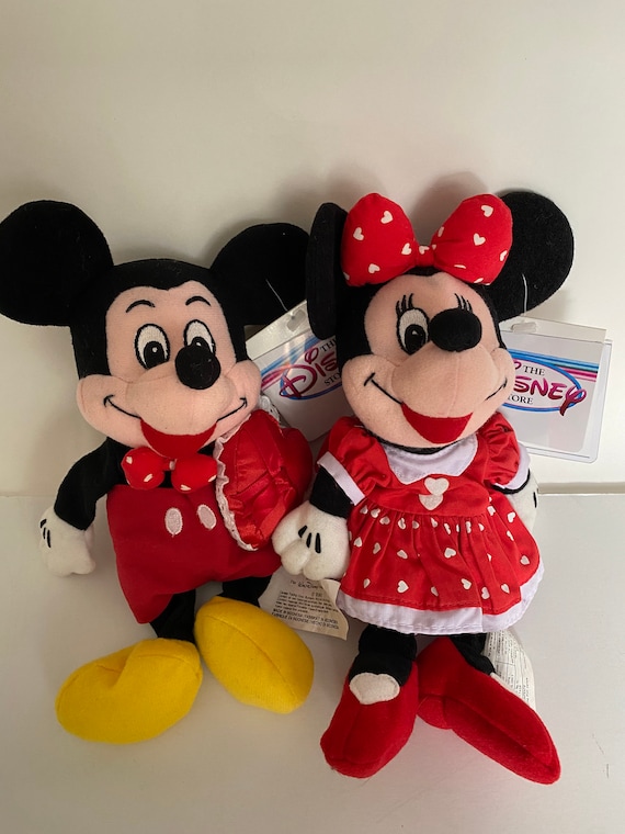 Walt Disney Mickey and Minnie Valentine Polka Dot Red Dress With Hearts and Mickey Red Bow Tie Bean Bag Set - Etsy Walt Disney Mickey and Minnie Valentine Polka Dot Red Dress With Hearts and Mickey Red Bow Tie Bean Bag Set - Etsy