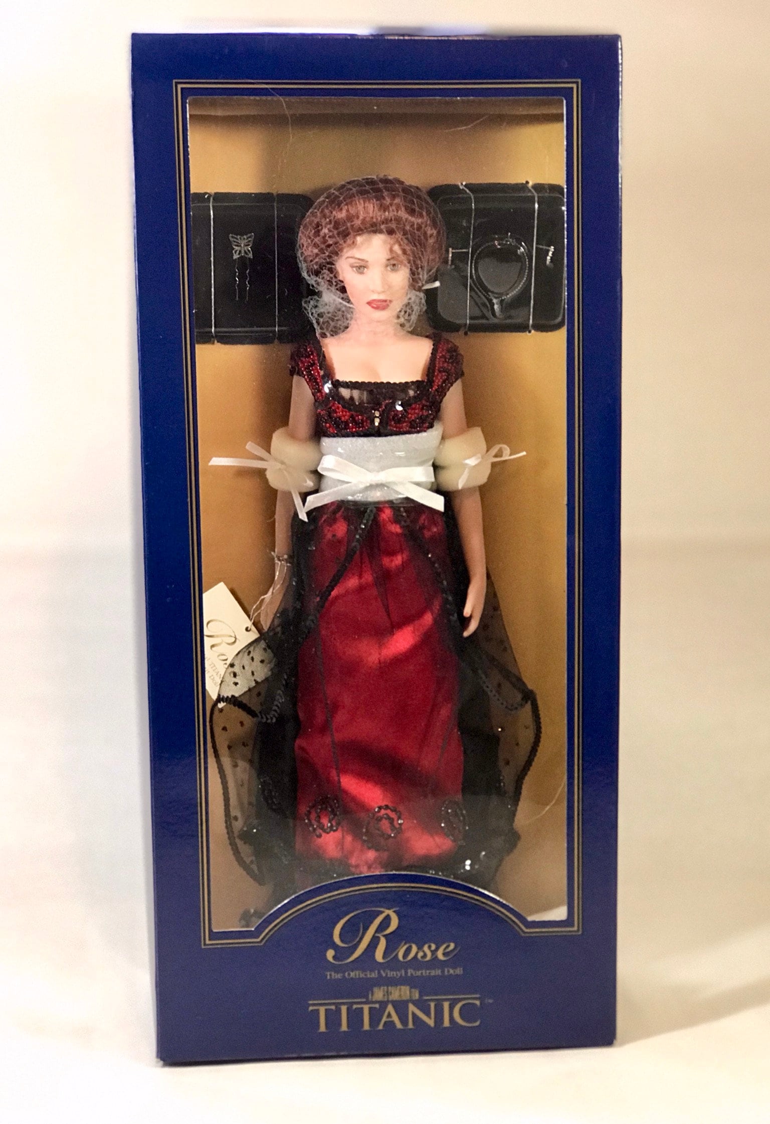 Franklin Mint Titanic Rose Red Jump Dress Vinyl Portrait Doll Mint Condition 16 Etsy