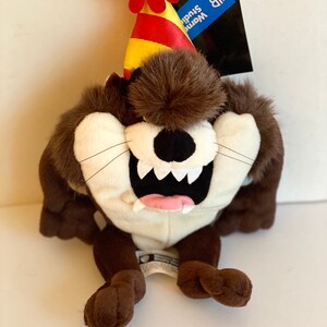 Vintage Tasmanian Devil Warner Brothers Bean Bag Plush Toy