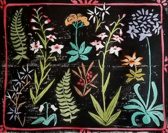 Botanical Sampler Block Print