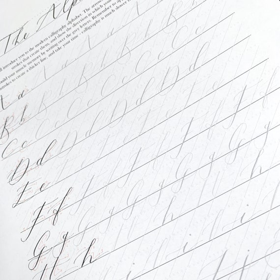 Moderne Kalligraphie Alphabet Buchstaben
