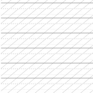 Druckbare moderne Kalligraphie Übungsblatt