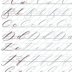 Modern Calligraphy Alphabet - A4 Printable Worksheet