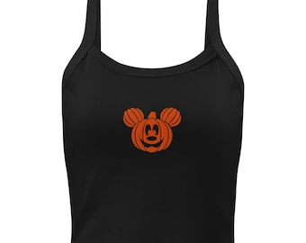 Pumpkin Mouse Embroidered Crop Tank