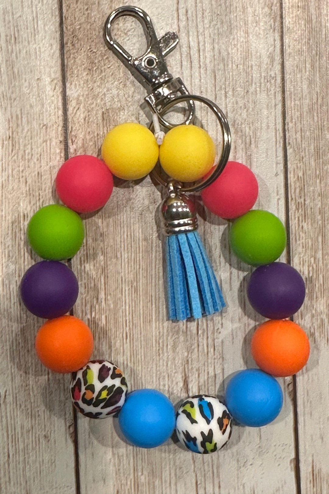 Bright Multicolored Key Chain - Etsy