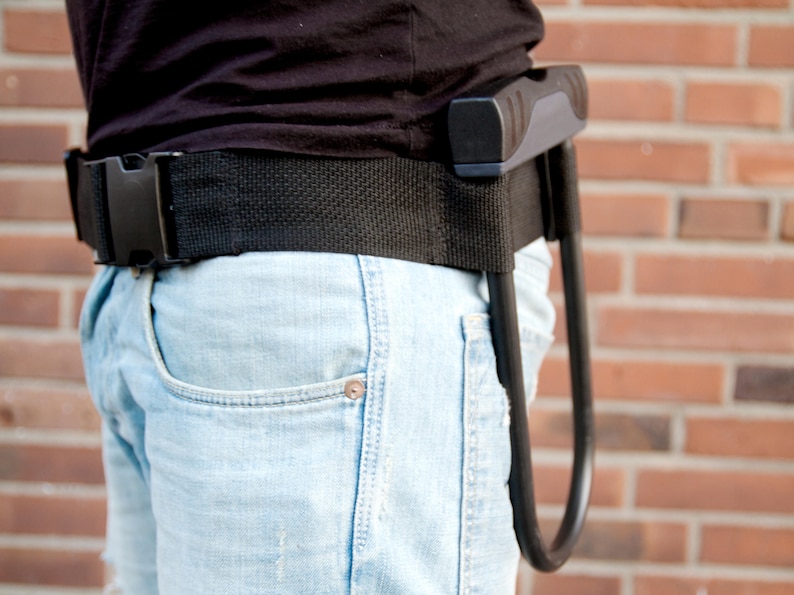 Bike ULock Belt Black Bike Lock Holster Accessory Etsy