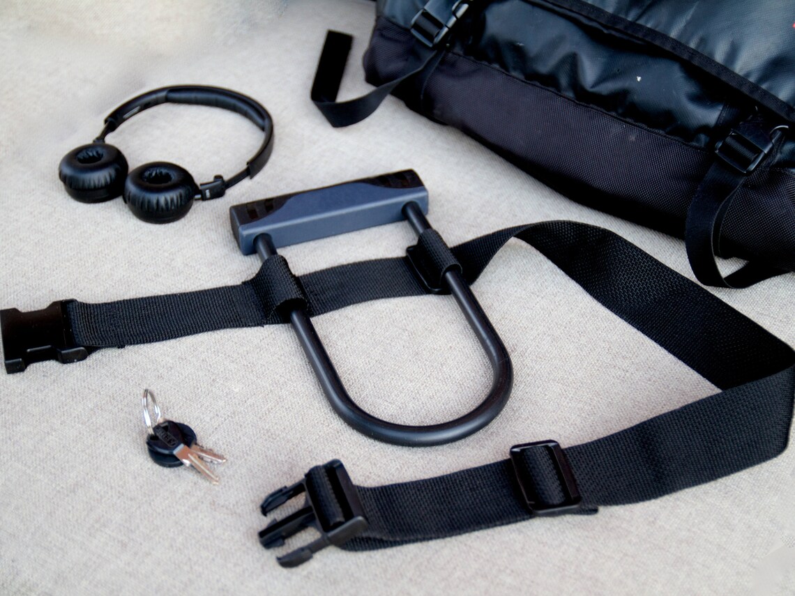Bike ULock Belt Black Bike Lock Holster Accessory Etsy