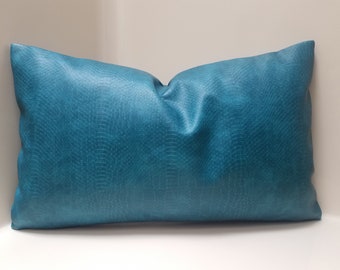 Faux Leather Pillow Cover: Decorative Throw Cushion