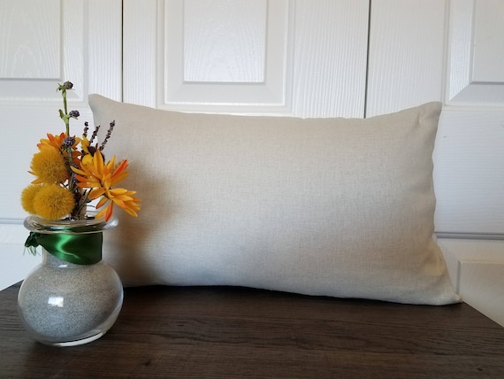 Natural Linen Throw Pillow Cover: Rustic Home Decor
