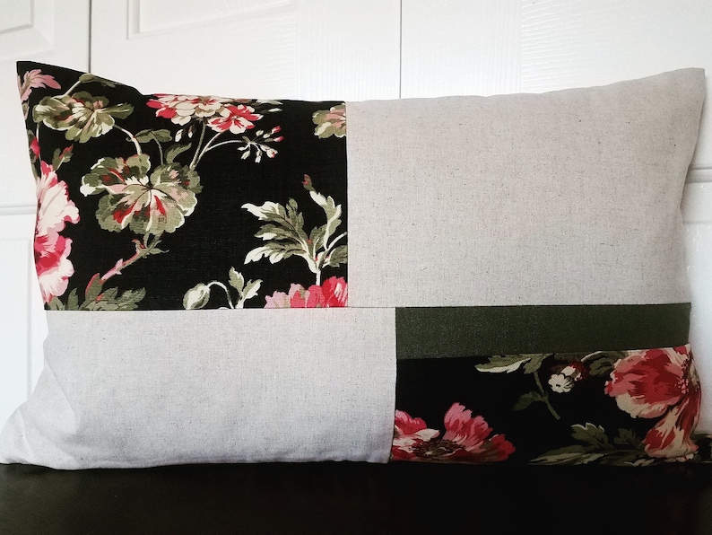 Green Pink Geometric Cotton Linen Cushion Cover Home Decor Throw Pillow Case