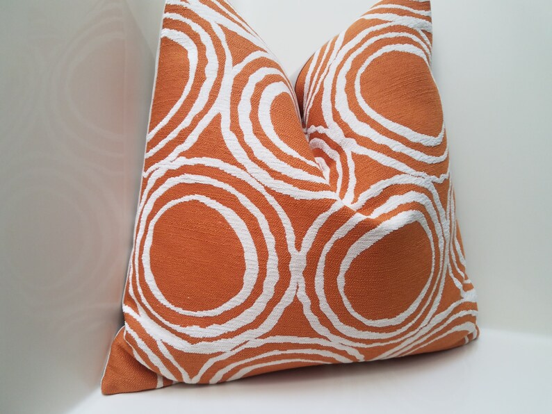 ORANGE Chenille Pillow Cover Decorative Pillow Stylish Etsy