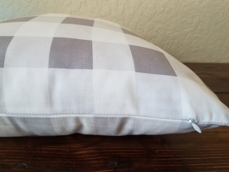 Gray and White Buffalo Check Pillow Cover. Buffalo Check Etsy