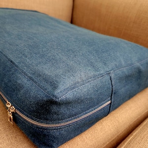 DENIM cushion cover, Sofa cushion, Bench chair cushion, Denim RV Cushions, Bench Cushion, Chair cushion, Denim Floor Cushions, Denim Dog bed