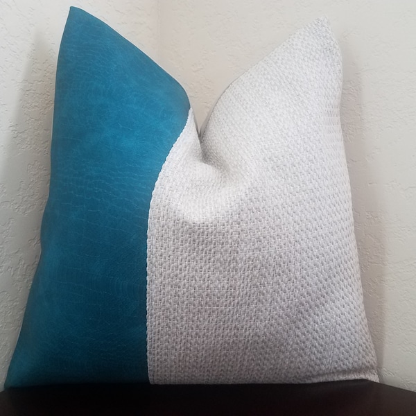 Faux Leather Pillow Etsy