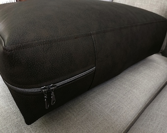 Faux leather cushion cover, Sofa cushion, Bench chair cushion  Pray Cushion, Bench Cushion, Chair cushion, RV cushion, Floor cushion Dog bed
