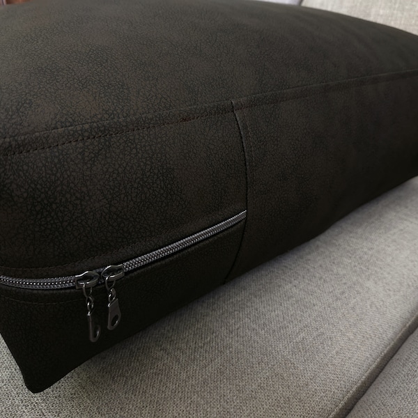 Custom Faux Leather Bench Cushion Covers Etsy