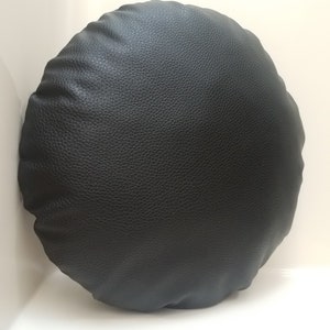 Faux Leather Round Pillow Cover ANY SIZE & COLOR Circle floor Pillow, Southwestern pillow, Accent Round pillow, Couch Pillow, Body pillow