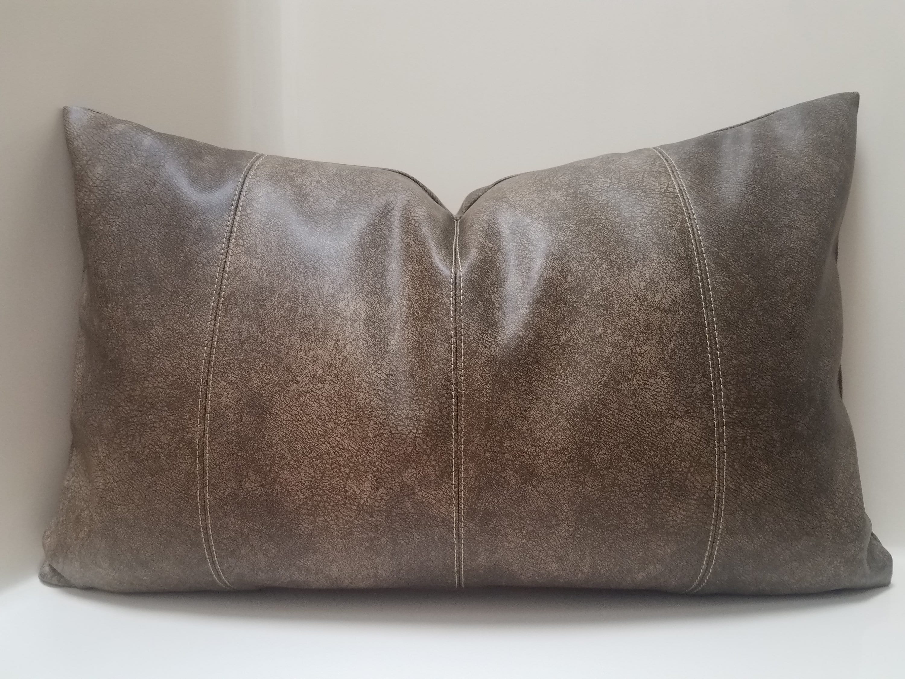 Faux Leather Pillow Cover VARIETY COLOR Patchwork Pillow Etsy Canada