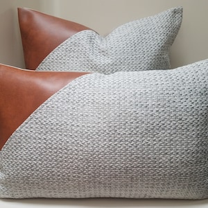 Accent Pillow Cover VARIETY COLOR Faux Leather Throw Pillow, Mudclorh Pillow Cover, Faux Leather Pillow, Decorative Pillow, Lumbar Pillow