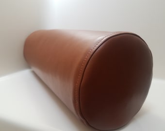 Faux Leather Bolster Pillow Cover: Variety Size & Color