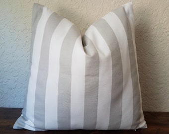 Stripes  Pillow Cover. Throw Pillow Covers. Gray and White Striped Pillow. Designer Pillow. Cotton Pillow. Pillow Covers. Decorative Pillows