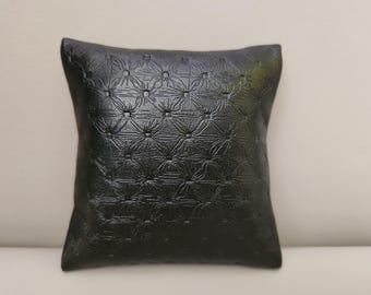 Faux Leather Pillow Cover: Modern Scandinavian Home Decor