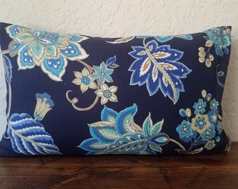 Floral Pillow Covers. Blue throw pillow. Housewarming Gift, Cushion Cover, Cozy Throw Pillow, Decorative pillows, Modern Farmhouse Pillow