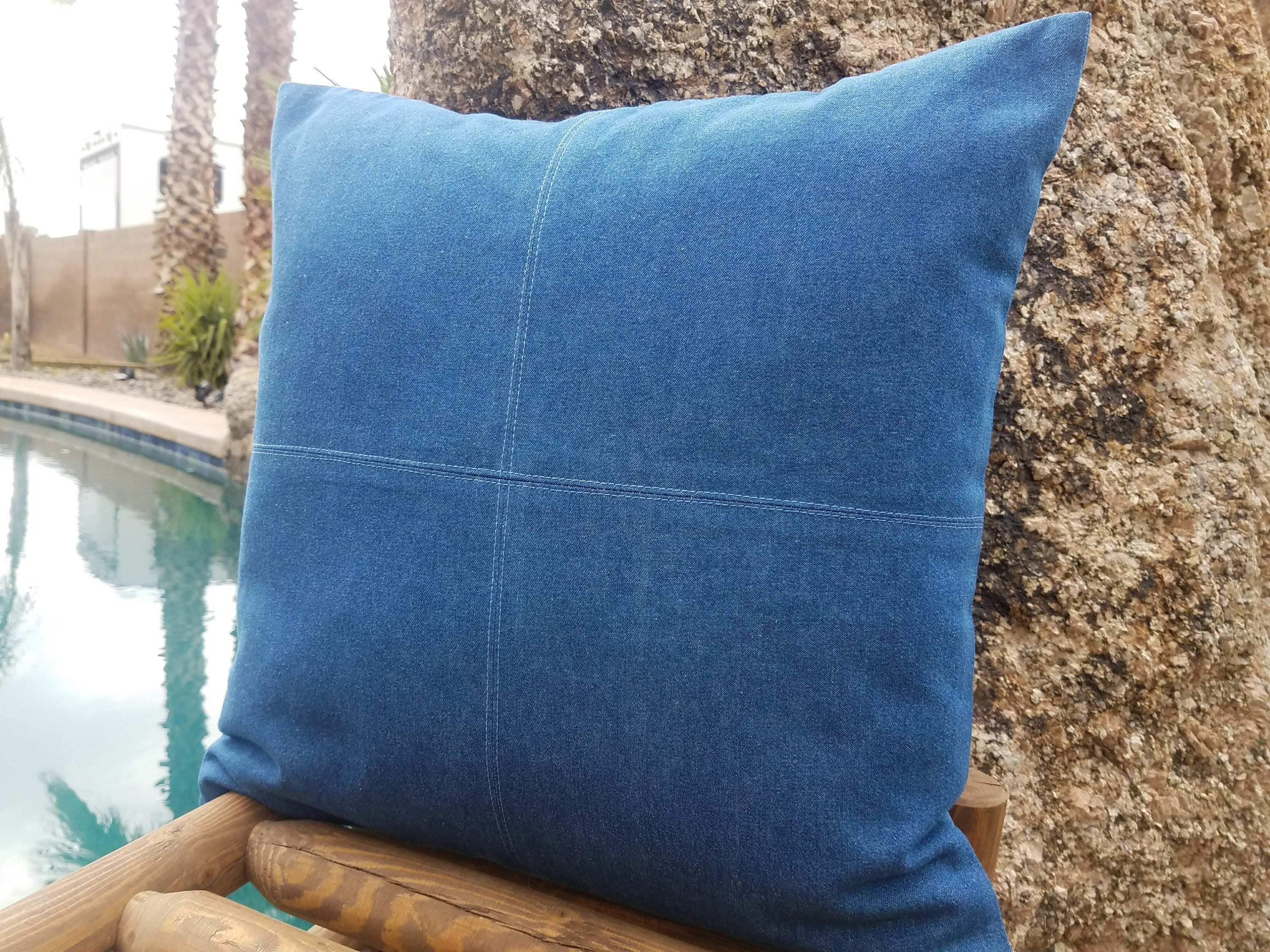 blue jean pillows
