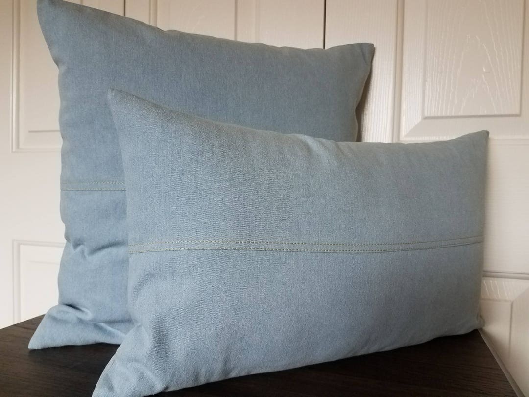 Denim Pillow Covers, Denim Pillows, Blue Denim Pillow, Denim Pillow