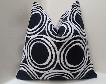 Luxury Chenille Pillow Cover, Black and White Chenille Decorative Pillow