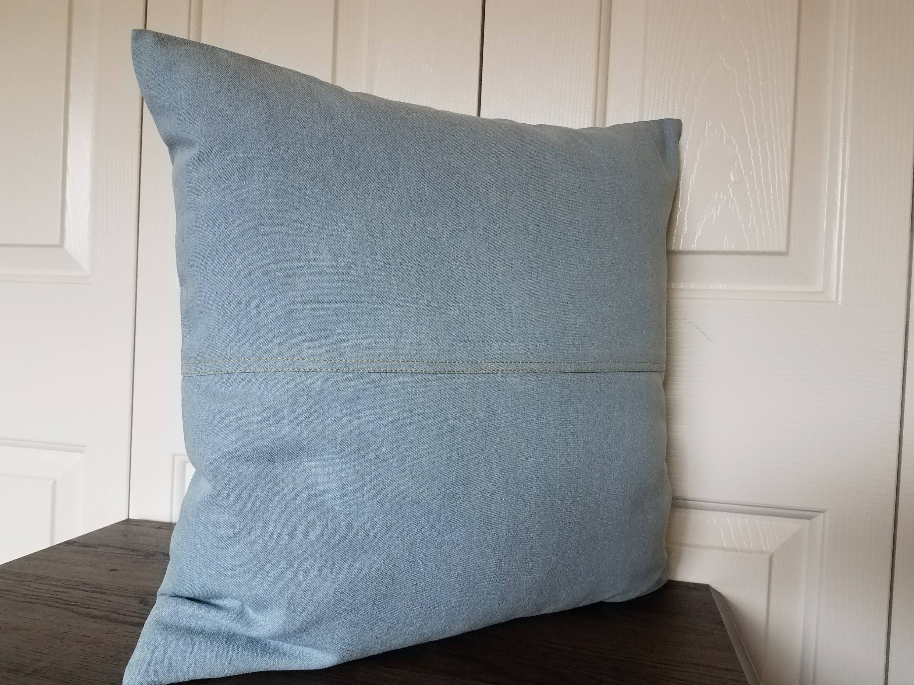 Denim Pillow Covers Denim Pillows Blue Denim Pillow Denim Etsy